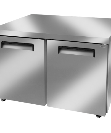 Mesa refrigeradora grande, para colocar debajo de mostradores, con superficie plana de trabajo
