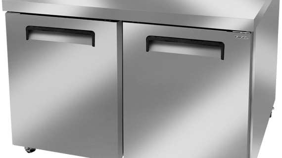 Mesa refrigeradora grande, para colocar debajo de mostradores, con superficie plana de trabajo